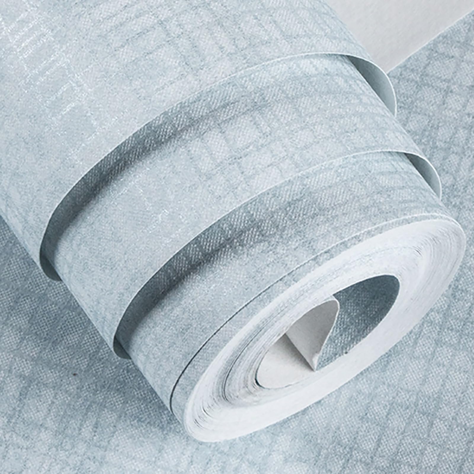 Trafagala Light Blue Mix Plain Tartan Design Textured Wallpaper Free No Match Striped Wallpaper for Adults Kids Bedroom Living Room Hallway Stairs Lounge