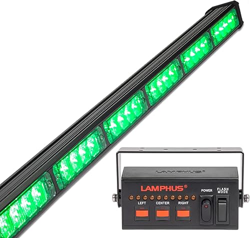 Miniatura 40 de LAMPHUS SolarBlast SBLS104 barra de luces LED de alerta de emergencia e indicación de tránsito, 47 pulgadas, 40 W - ÁMBAR AZUL, Rojo Rojo