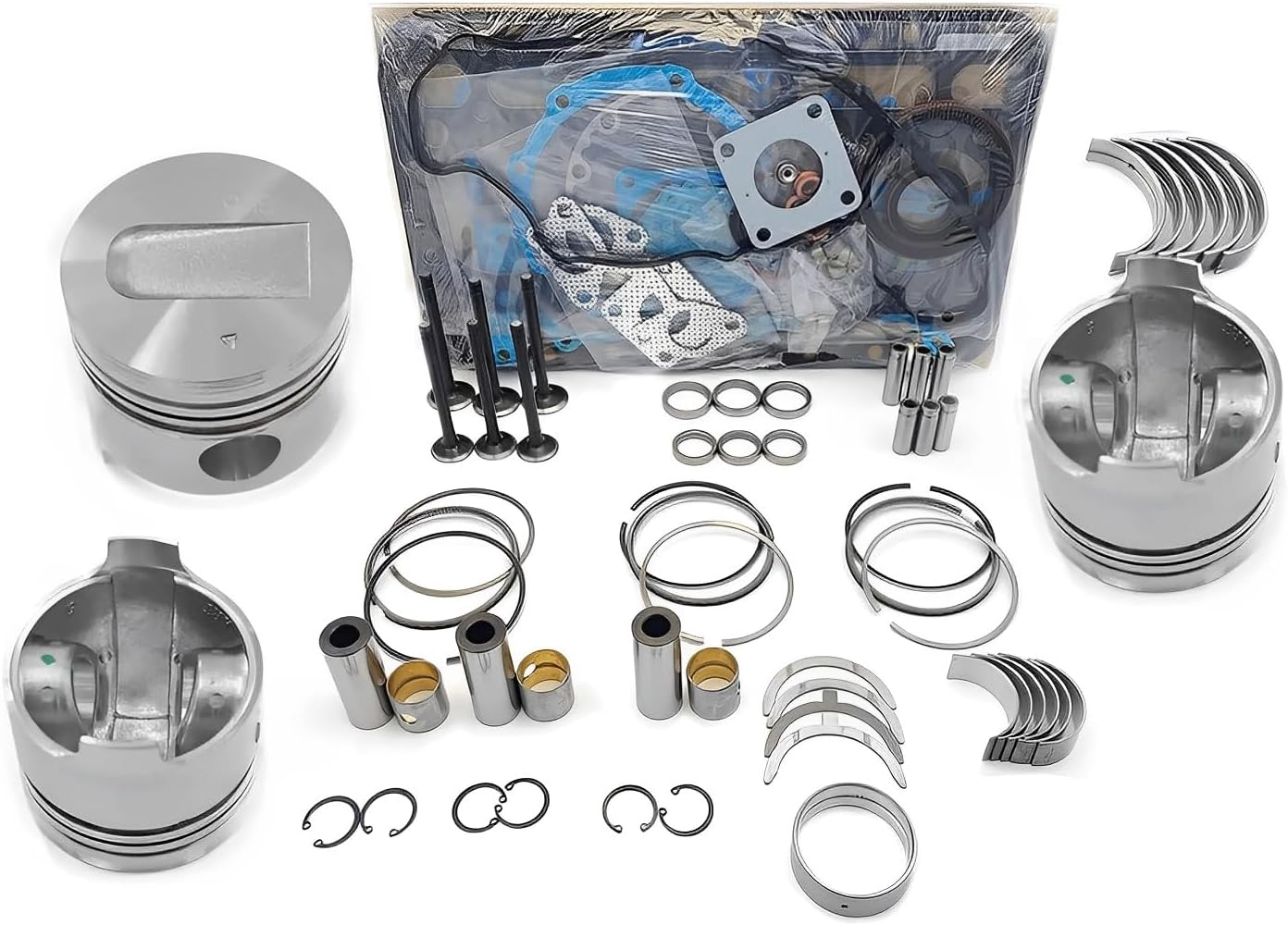 Jeu De Pistons + Segments +0,50 Pour Mitsubishi S3L / S3L2 – 3 Cylindres