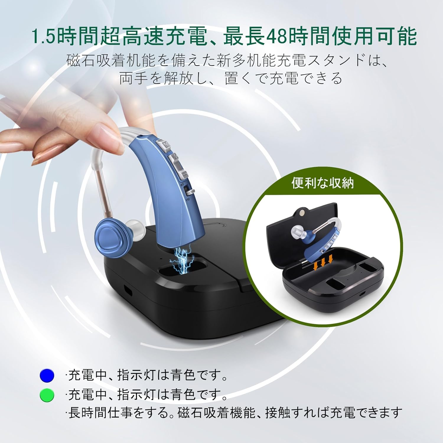 Amazon.co.jp: Hlfoaih 集音器 高齢者向け 音声拡大 雑音抑え 耳掛け式