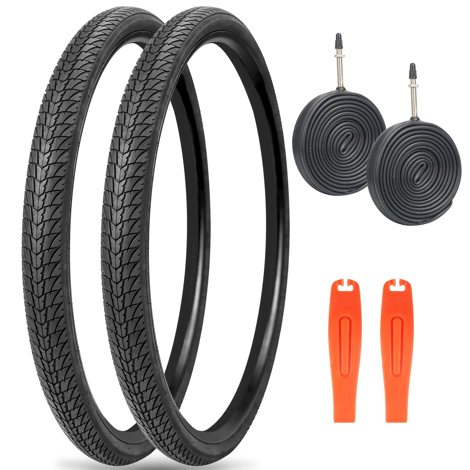 WEEROCK 700C Road Bike Tires 700 X 38C Bicycle Tires Gravel Bicycle Tire with/Without Inner Tubes 48mm Presta Valve, Replace Bike Tyres, Black