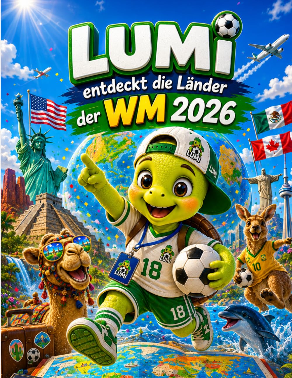 Lumi entdeckt die Länder der WM 2026: Kinderbuch mit Flaggen, Tieren, Fakten und Fußball-Abenteuern aus aller Welt (Lumi entdeckt die Welt)