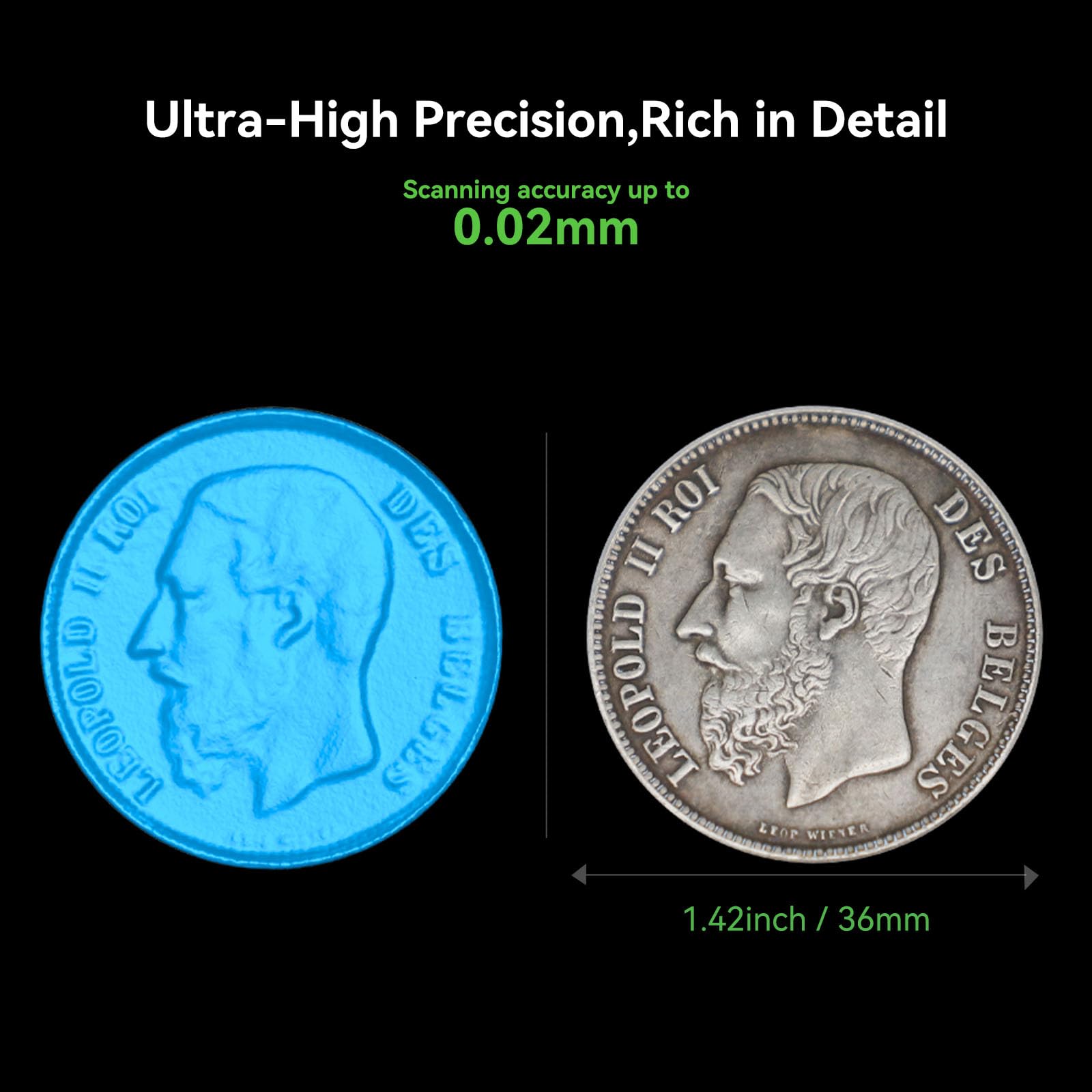 [2024 Upgrade] Scanner 3D Creality CR-Scan Otter pour l'impression 3D, avec vision stéréo à quatre lentilles, suivi anti-vibration, numérisation rapide en couleur