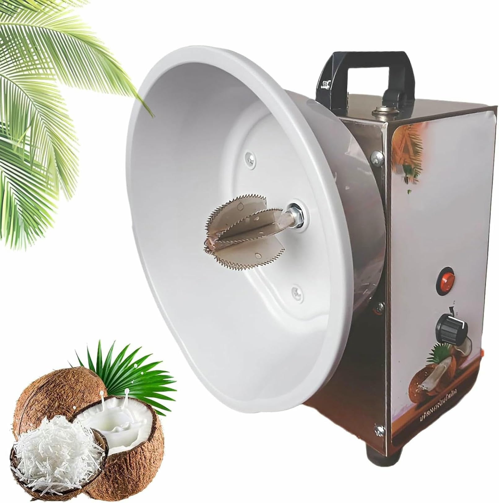 YXZQLOZ Coconut Scraper Grater Machine Electric Shredder for Easy Coconut Meat Removal and Flakes, Vertical Coconut Processing Tool