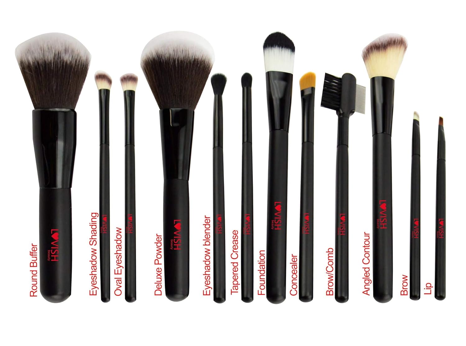 Makeup Brush Kits for Professionals Synthetic Foundation