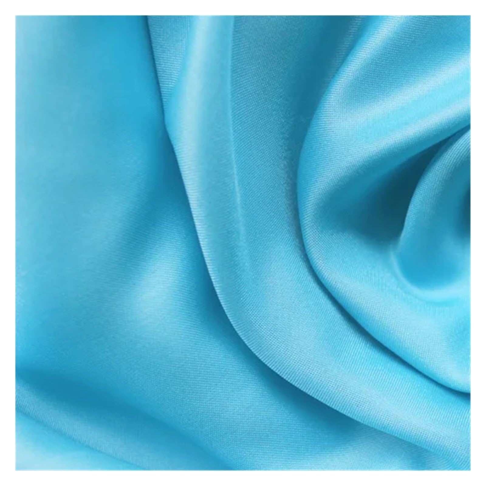Silk Fabric Polyester Satin Fabric Highend Simulation Silk Gift Box Lining Cloth Solid Color DIY Sewing Doll Dress(Blue,500cm by 150cm)