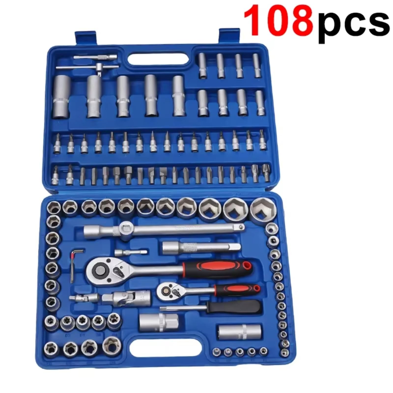 Set utensili professionali 108 Pz Multi Funzione Presa Auto Chiave A Cricchetto Ruota Meccanico Automatico Kit Attrezzi Di Coppia Manuale Cassetta Degli Attrezzi Di Riparazione Domestica