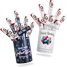 BOFUNX Banderolen Aufkleber Geburtstag 2pcs Happy Birthday Box Sticker + 20pcs Geburtstag Banderolen Aufkleber Geburtstag Geschenk für Jungen Mädchen Freund Kinder Volljährig Geschenk
