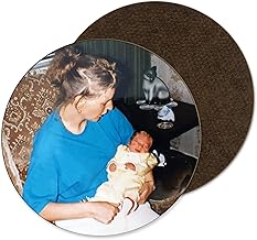 Personalised Coaster Using Your Photos - 1x Single Coaster, 9cm, Square, Gloss, FSC Wood - Decorative Home Accessories, Drink Coasters, Novelty Placemats, Make Your Own Coasters (Round)