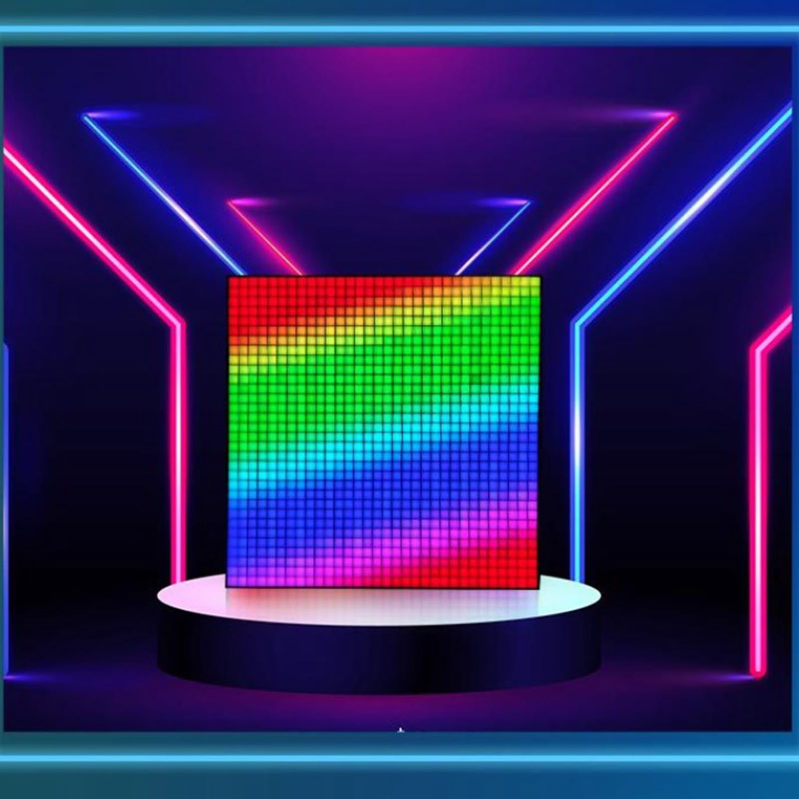 Pantalla de Píxeles LED Programable Pantalla de 10,6 Pulgadas con Modo de Música y Herramientas de Dibujo para Sala de Juegos Material de Aplicación