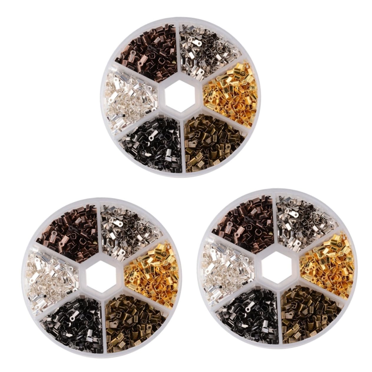 Clips extrémités de cordon Tofficu en alliage avec boucle de queue ouverte pour bijoux