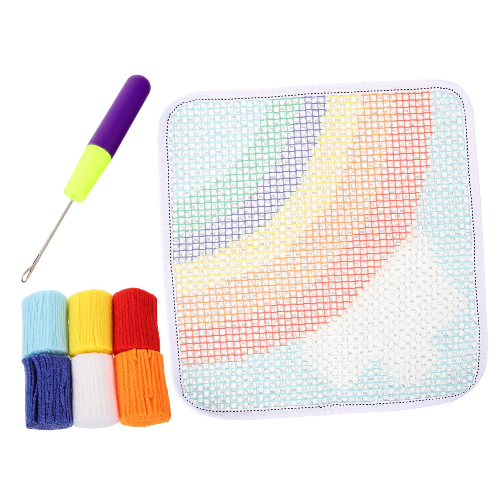 Tofficu 4 Juegos bordado de cojines embroidery kit decoração casa kits de animales de ganchillo hilo y aguja para bordar alfombra con gancho kit para hacer alfombras para principiantes