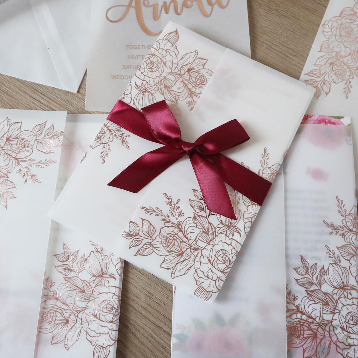 50 Buste Traslucide Vuote | Per Inviti, Biglietti E Lettere | Multiple Misure | Carta Kraft - Foto 11