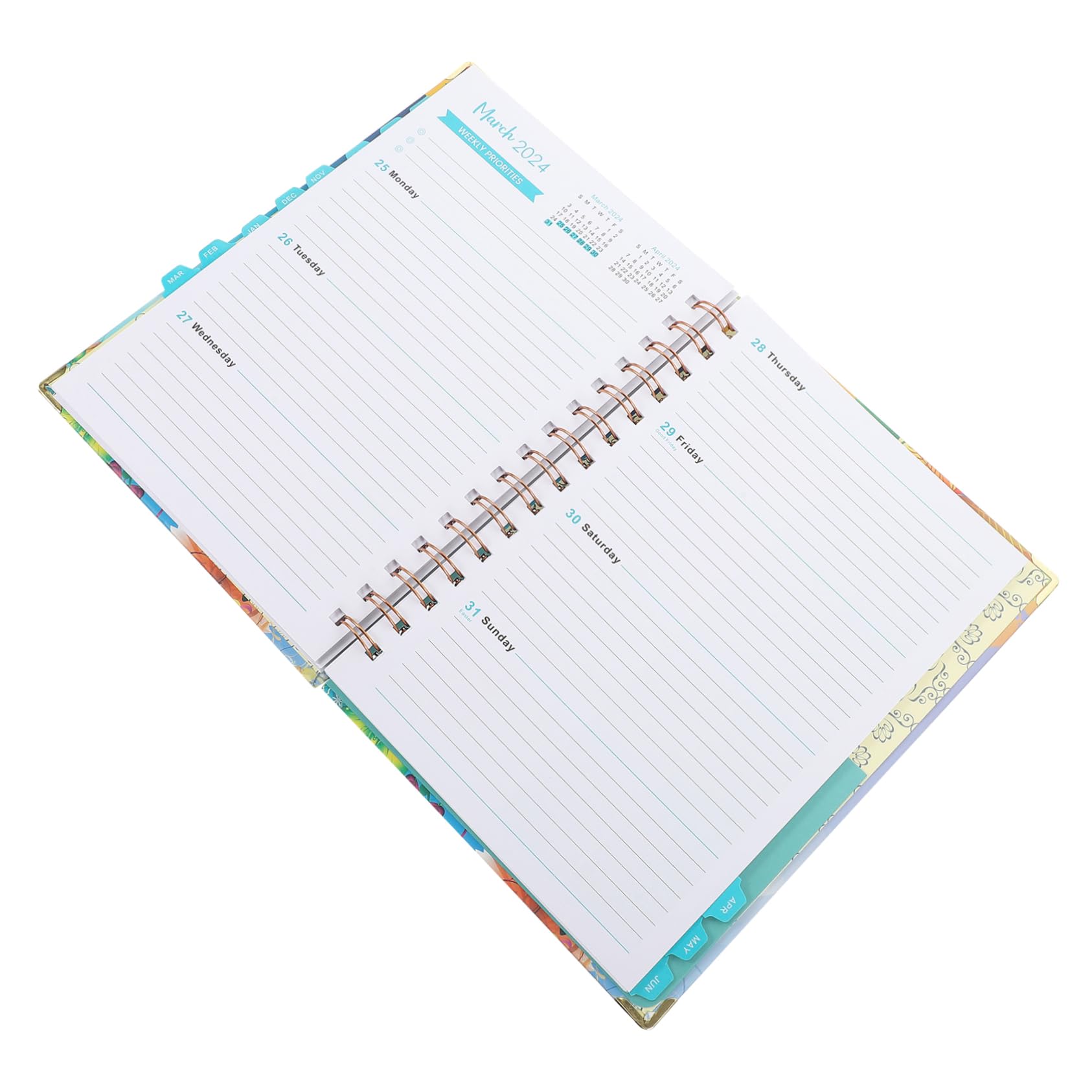 Tofficu 4stücke Spiralnotizbuch Akademischer Planer Mit Wochen Und Monatsübersicht Tragbares Notizbuch Für Schule Und Büro Klassisches Design Für Notizen Und Planung