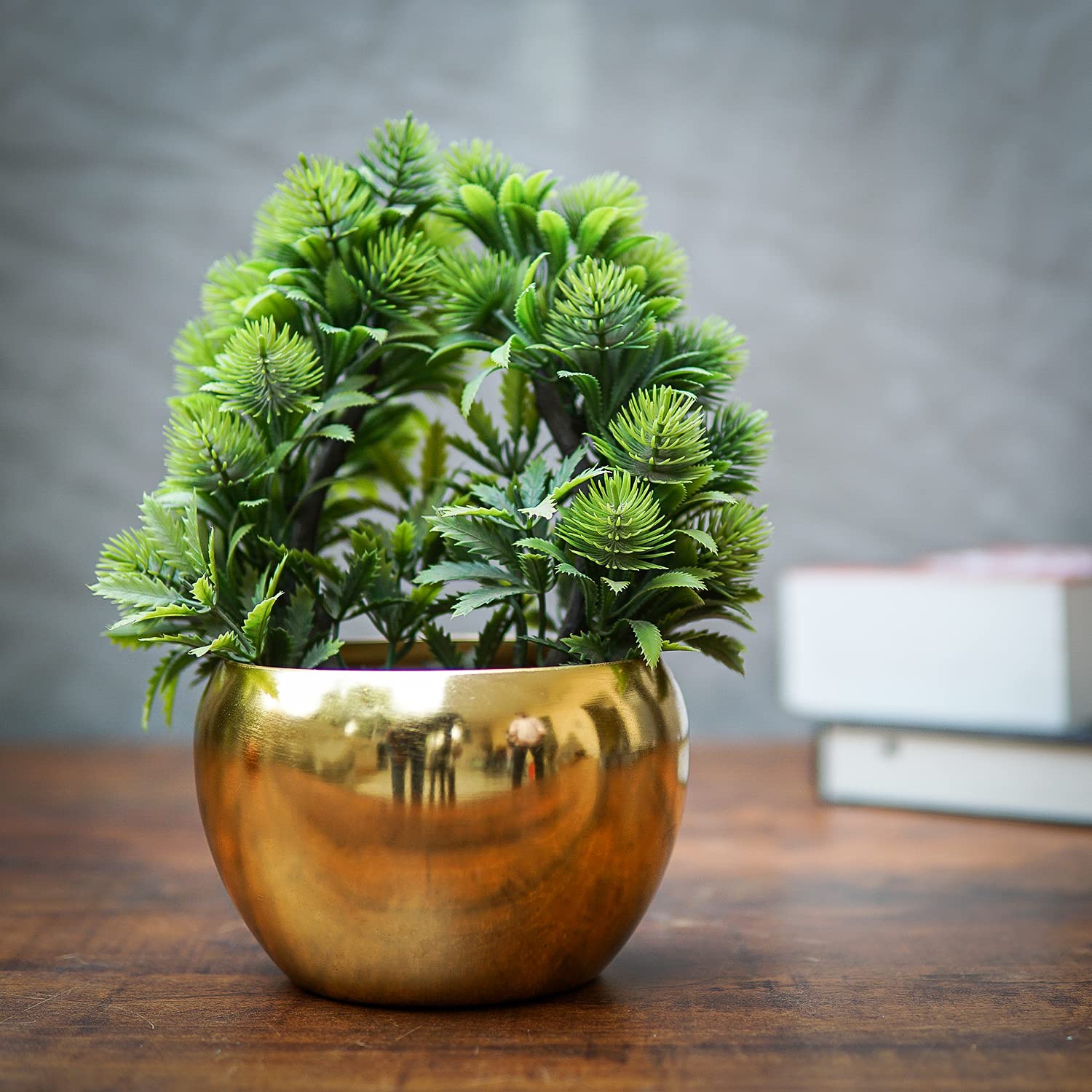 LaDekor Metal Planter Glossy Finish Garden Planter Indoor Planter for Table Top, Living Room