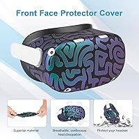 Vista 26 de Relohas Accessories for Oculus Quest 2, VR Accessory Set for Meta Quest 2, Include Controller Grip Leather Cover, VR Shell Cover, Face Cover, The