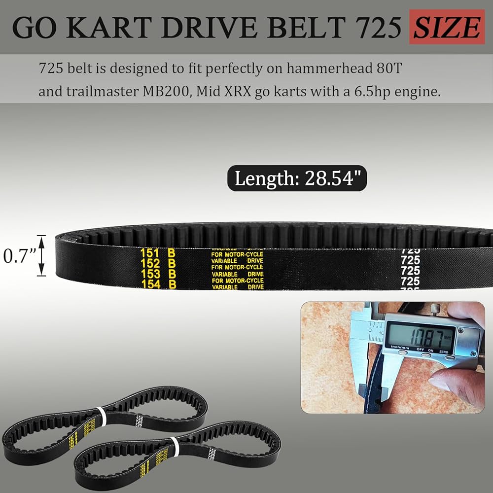 Amazon.com: HOOTO Go Kart Belt 725, 725 Belt for 30 Series