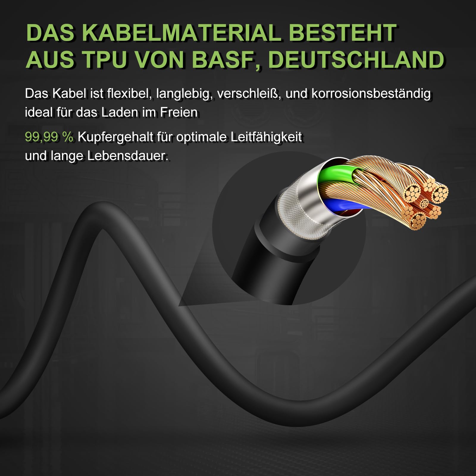 11-7.5-STR Type 2 oplaadkabel voor elektrische voertuigen, 11 kW