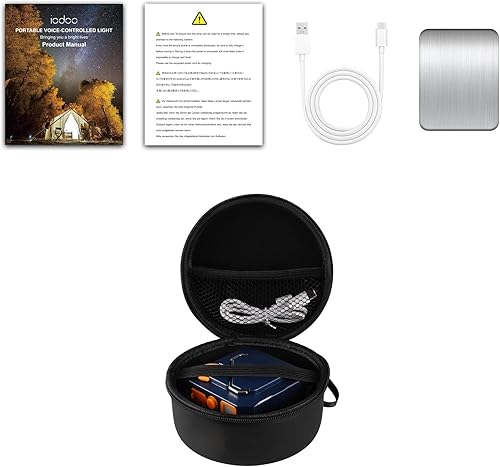 Miniatura 8 de Luz de campamento recargable de 10000 mAh con control de voz - 4000LM 3000K4500K6500K linterna LED portátil, IPX4 impermeable para campamento,