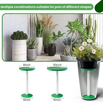 2 Pack Adjustable Height Planter Inserts for Large Pots