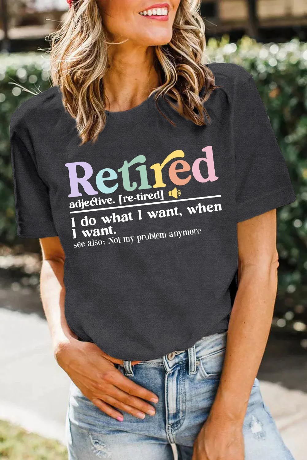 Retired Shirt for Women Retirement Teacher Tshirts Grandma Retired Life Tee Tops - Image 3