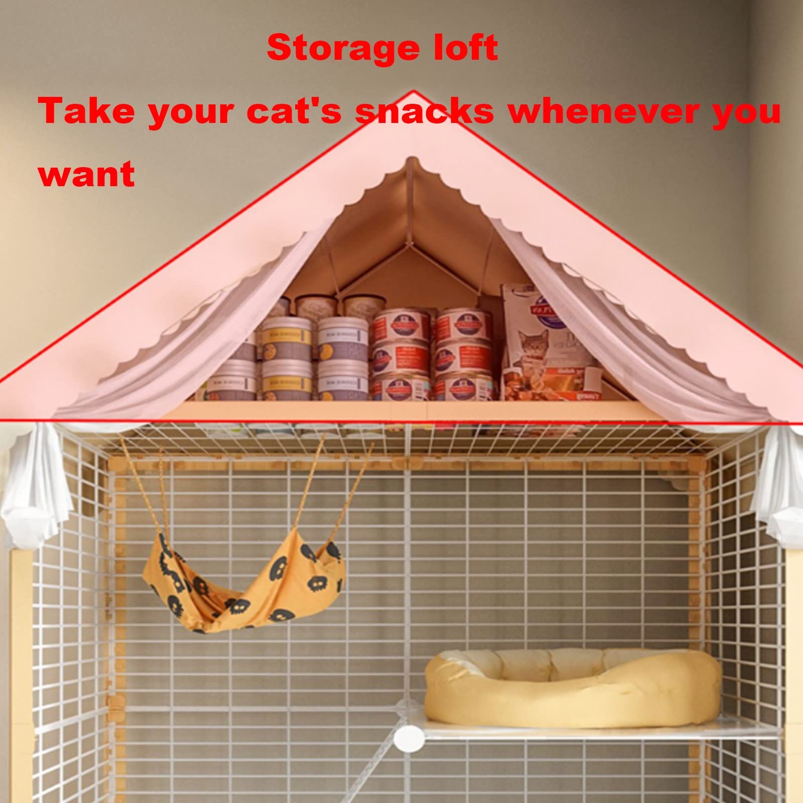 Casa Para Gatos, Corral De Juego Diy Para Mascotas, Jaula Para Gatos, Jaula Desmontable De Alambre De Metal Denso Para Hurones, Recinto Para Gatos De Interior, Caseta Para Gatitos, Cachorros, Conejos,