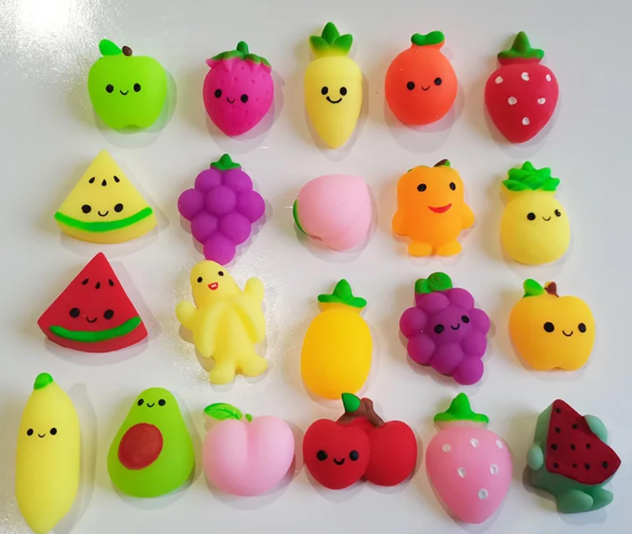 25-Pack Squishies  Soft Squeeze Toys, Fruit Theme, Perfect for Sensory Play, Stress Relief, Party Favours and Piatas