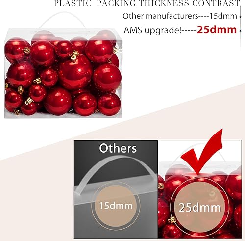 Vista 96 de AMS - Adornos chapados, bolas de Navidad, para decoración de fiestas de vacaciones, colección de árbol para boda, Acción de Gracias, fiesta