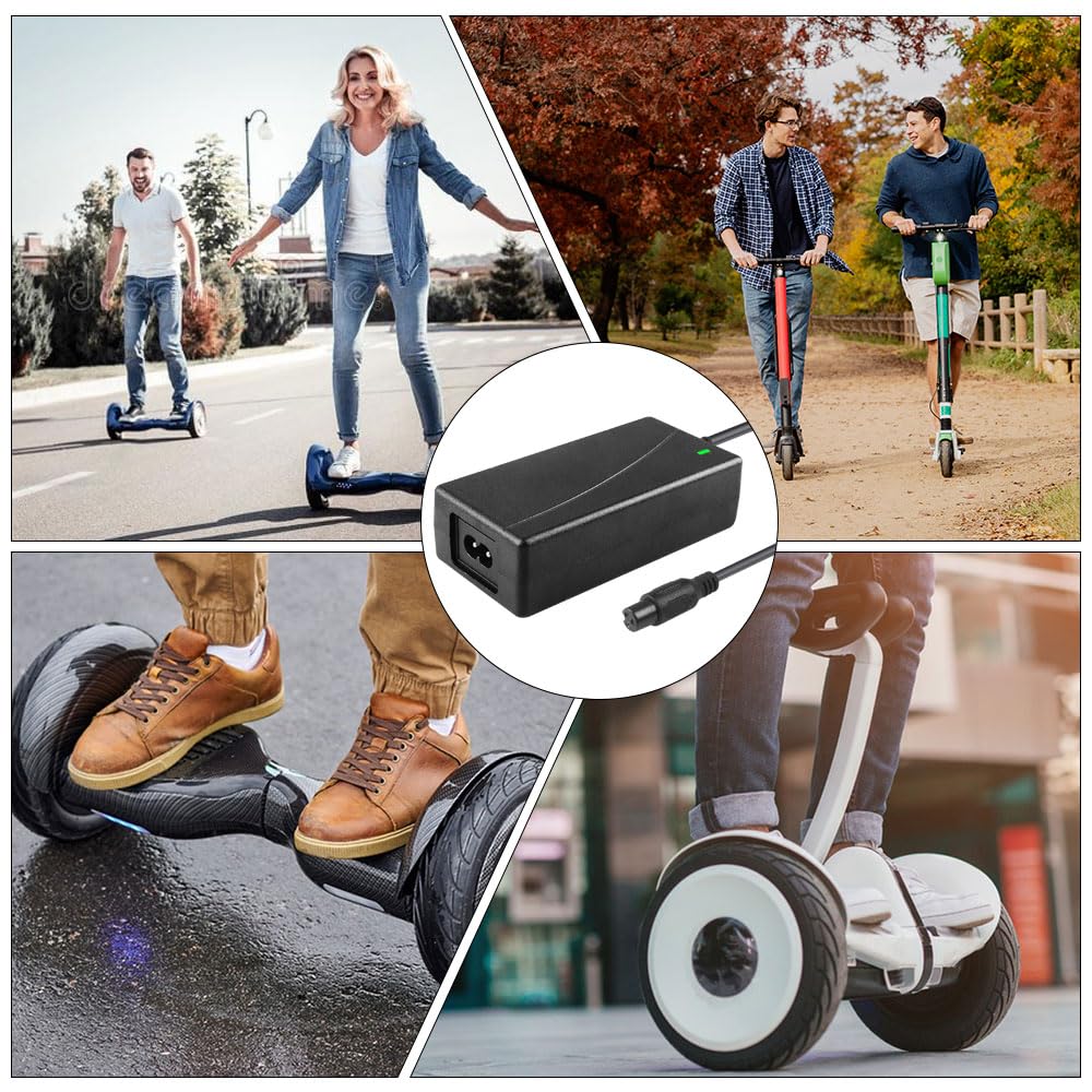 Hoverboard kabel do ładowania, XPJBKC 42 V, 2 A, ładowarka do deskorolki elektrycznej, kabel do ładowania z wyświetlaczem LED, 36 V, ładowarka do deskorolki samobalansującej, 3 otwory