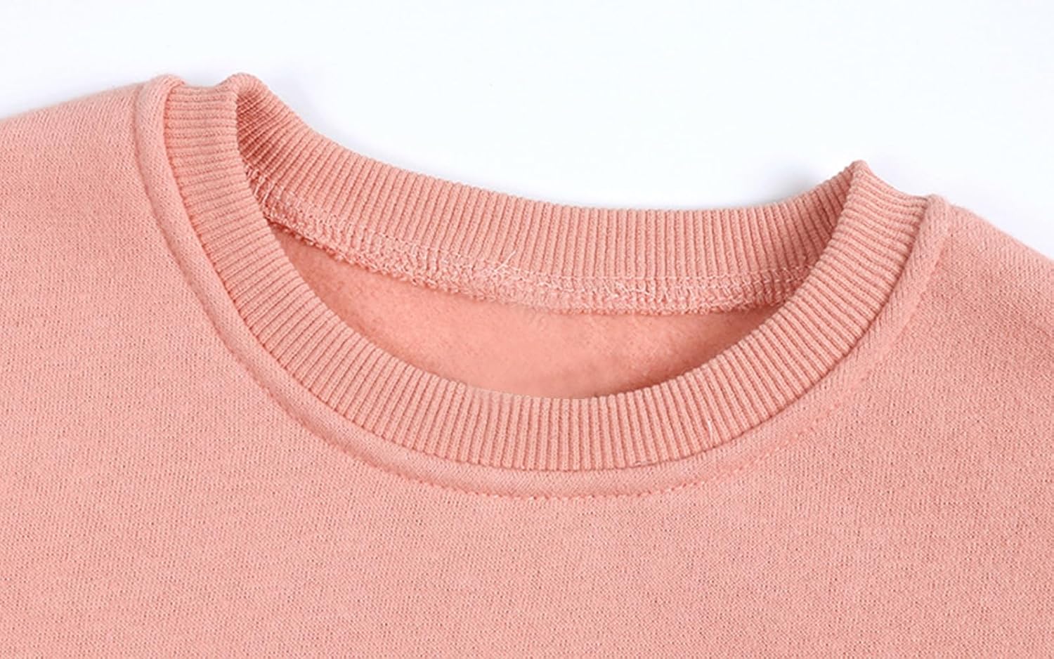 Mud Kingdom Girls Boys Fleece Sweatshirt Pullover Solid Color brushed Crewneck - Image 4