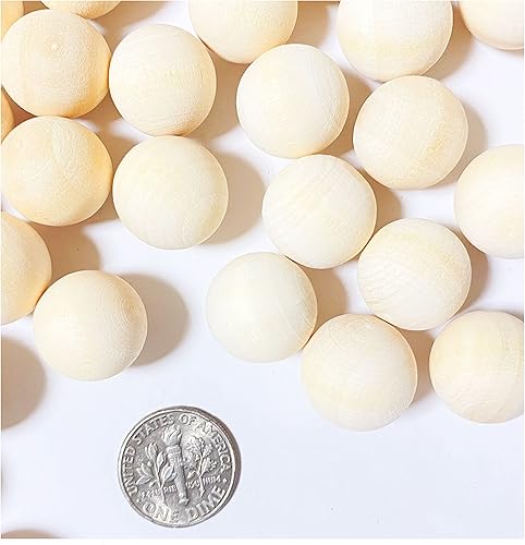 300 bolas de madera sin terminar de 0.6 pulgadas, cuentas de madera redondas, esfera de madera natural para manualidades caseras