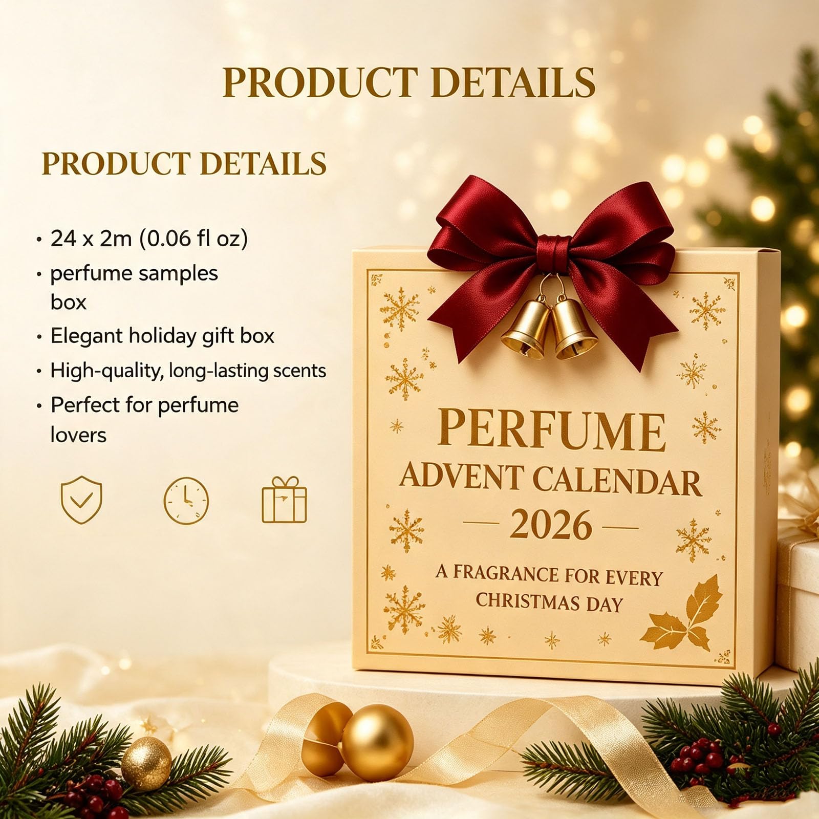 Parfum-Adventskalender 2026 – Set mit 24 Düften in Reisegröße (2Pcs)
