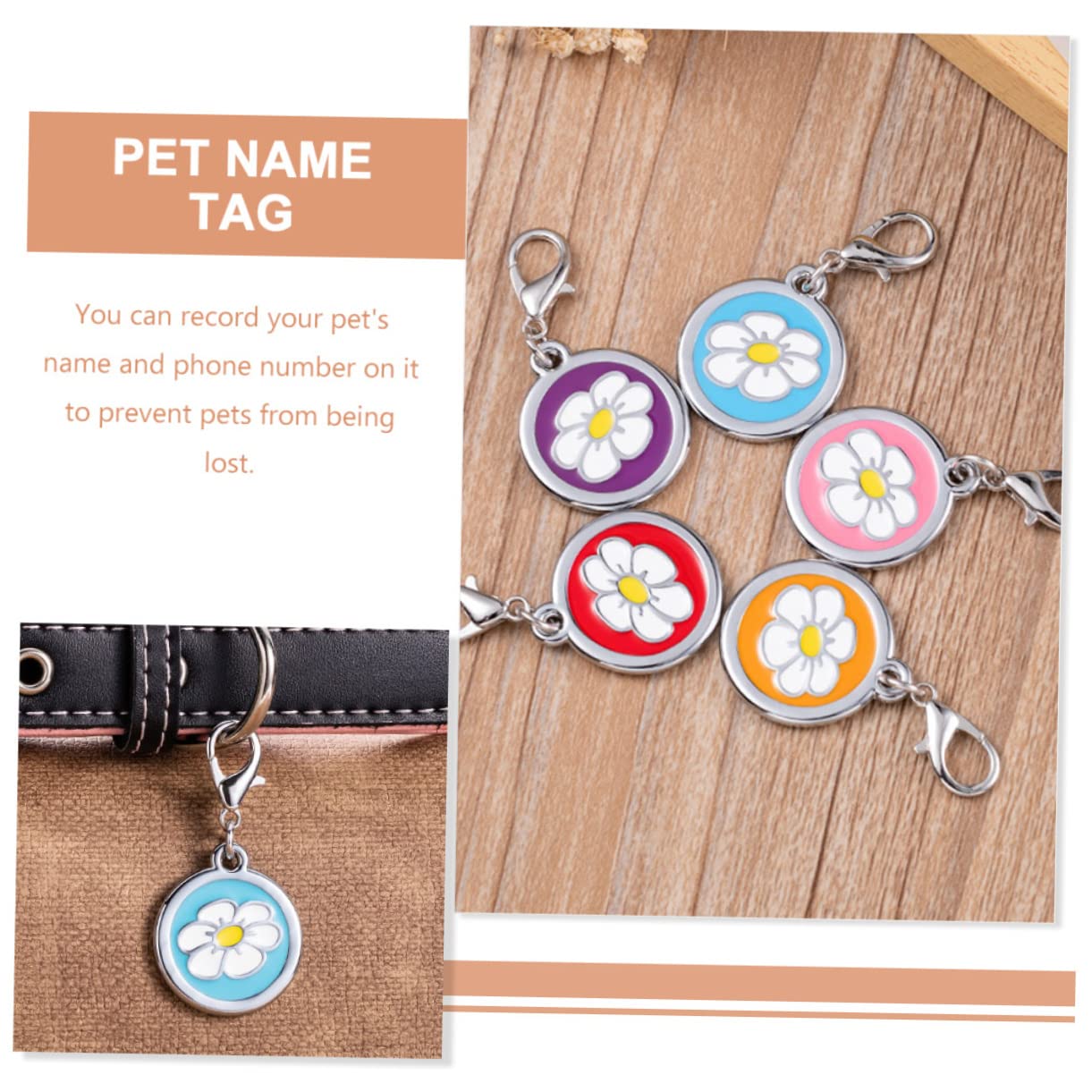 Toyvian 5 Set Targhetta Identificativa Per Animali Domestici Medagliette Personalizzabili Per Collare Accessori Decorativi Per Cane E Design E Vivaci 5 Pezzi*5