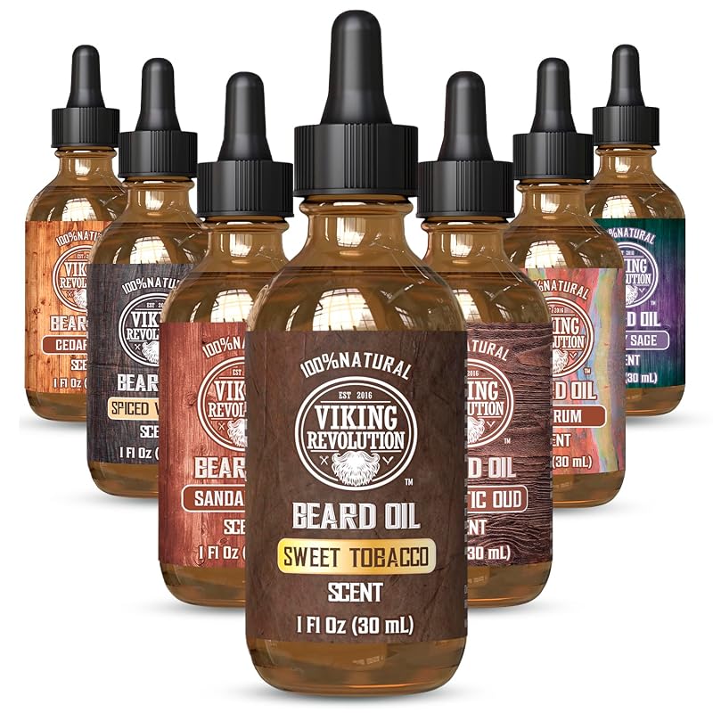 Óleo para barba Viking Revolution com fragrância de tabaco doce, 30 mL