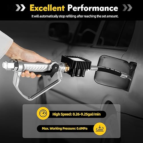 Miniatura 6 de Bomba de transferencia de aceite, válvula de control neumática de dispensador de aceite, bomba de aceite neumática con medidor digital, boquilla