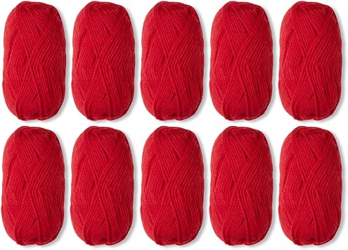 Knit Picks Wool of The Andes Worsted Weight 100% Wool Yarn Multi Pack 10 Balls - Red