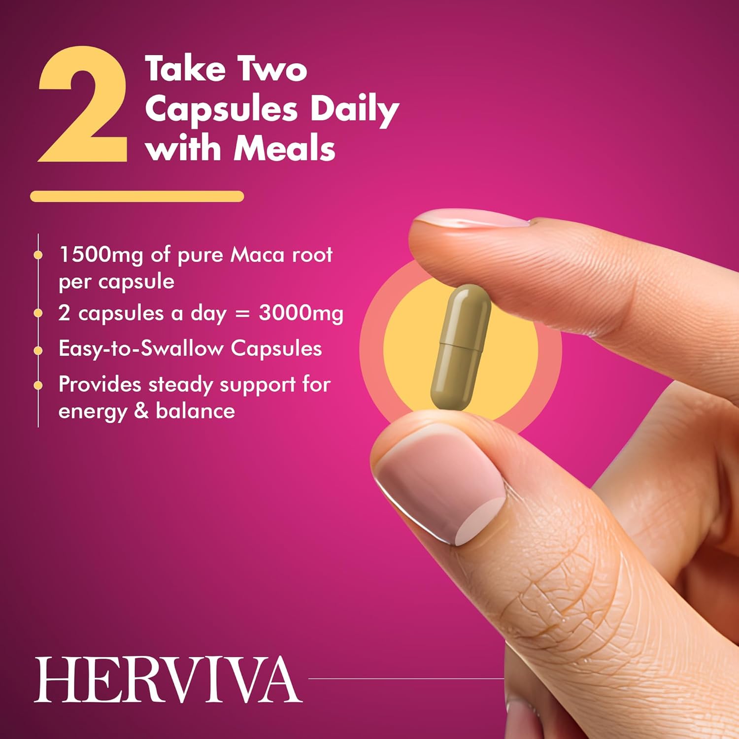 Maca Root Capsules for Women & Men – Maca Root Powder 1500mg per Serving – Vegan Veggie Capsules - Image 4