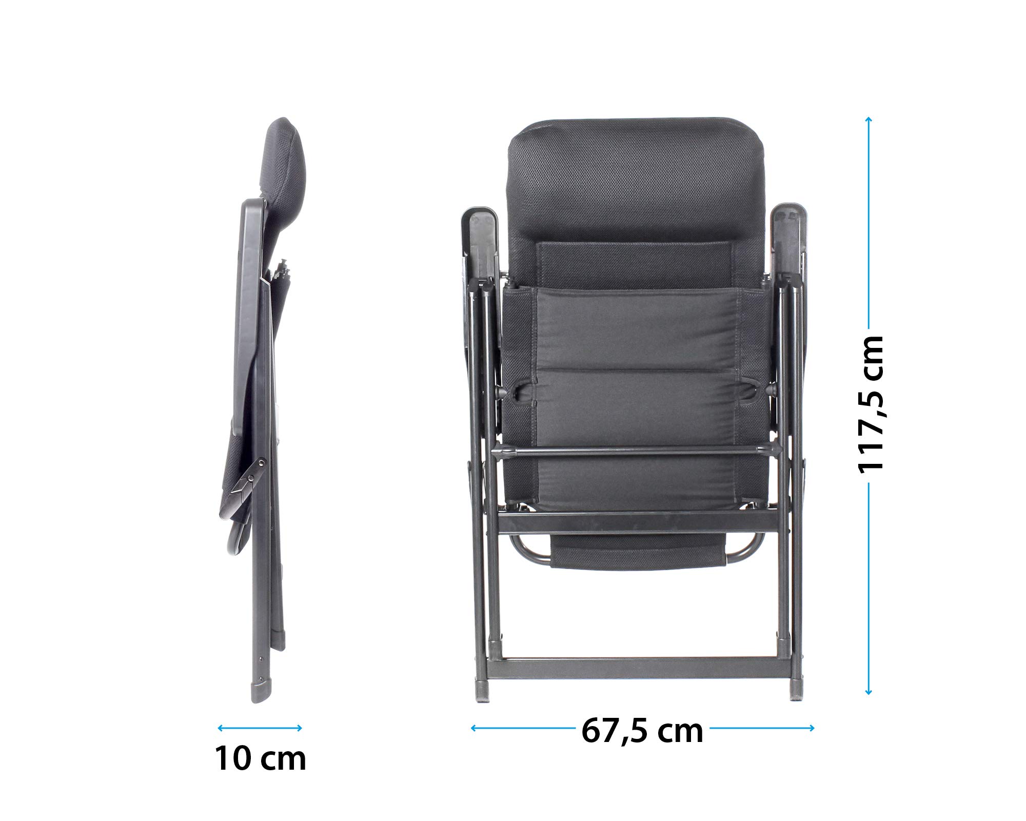 Brunner Aravel 3D Ergonomiczne krzesło kempingowe, L, Czarny