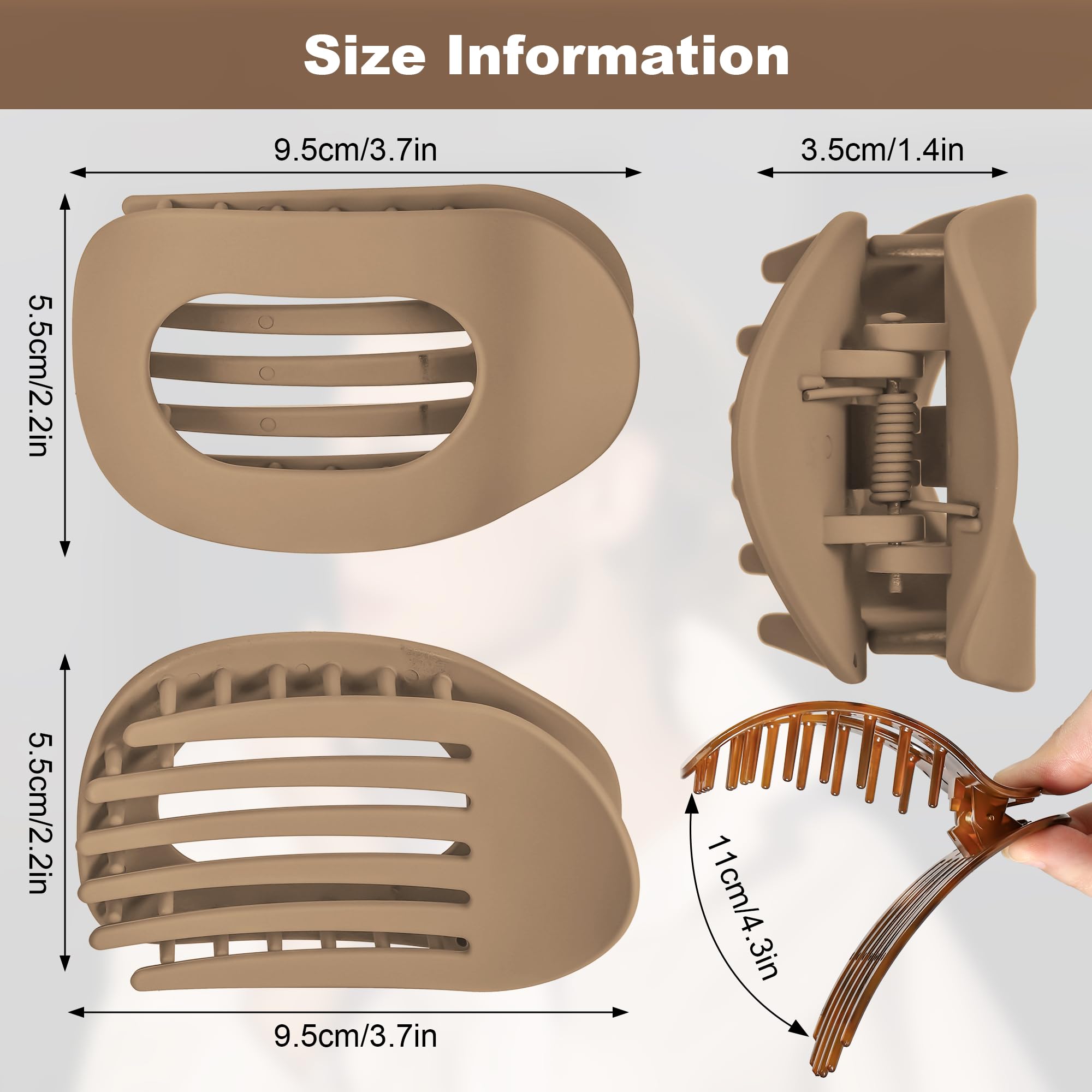 Huiguli 6 Pcs Hair Clips Flat for Women Non Slip Lay Down Hair Clip, Lateral Strong Hold - Image 3