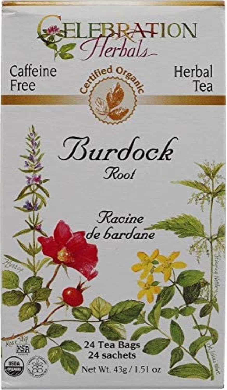 Celebration Herbals Teabags Herbal Tea Burdock Root Organic - 24 Herbal Tea Bags
