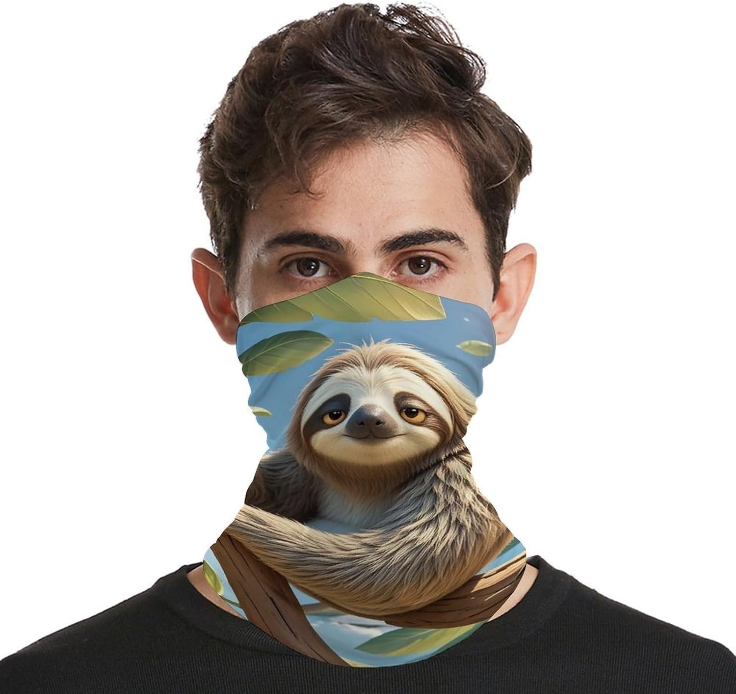 Cartoon Sloth UV Protection Face Mask, Cooling Headscarf image 4