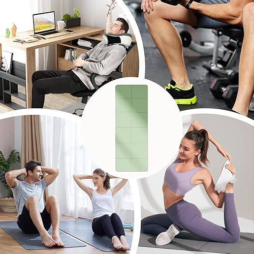 Miniatura 4 de Foldable Yoga Mat  Lightweight Gym Mat - 72 x 24 x 0.1 Inch Workout Pad for Yoga, Pilates, Stretching, Floor & Fitness Workouts