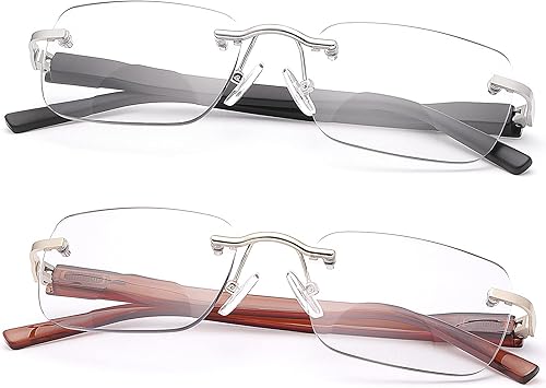 2 pares de gafas de lectura fotocromáticas bifocales de transición para lectores de sol