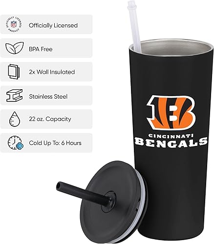 Miniatura 66 de FOCO NFL - Vaso de viaje de 22 onzas con aislamiento con logotipo de equipo de la NFL unisex