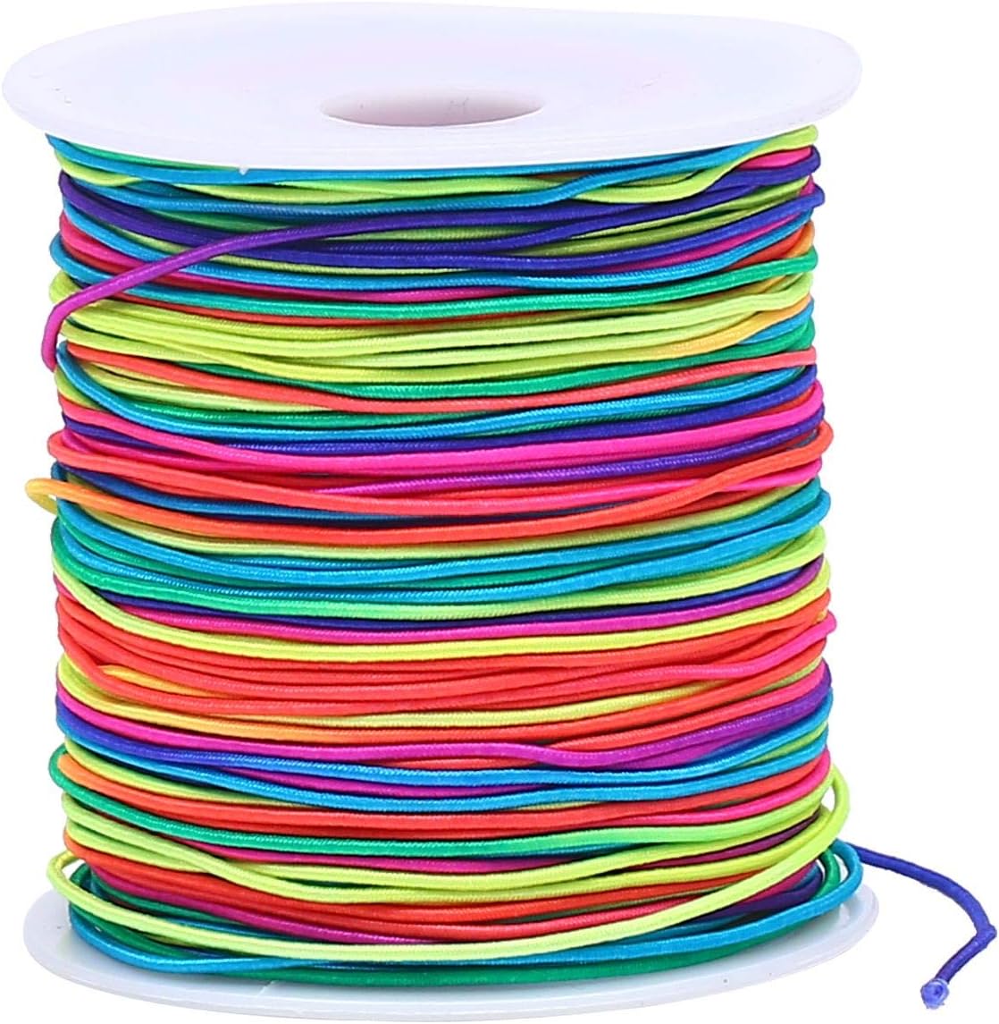 Buy Bingcute 1.0MM Rainbow Elastic Cord Beading Threads Stretch String Fabric Crafting Cords for