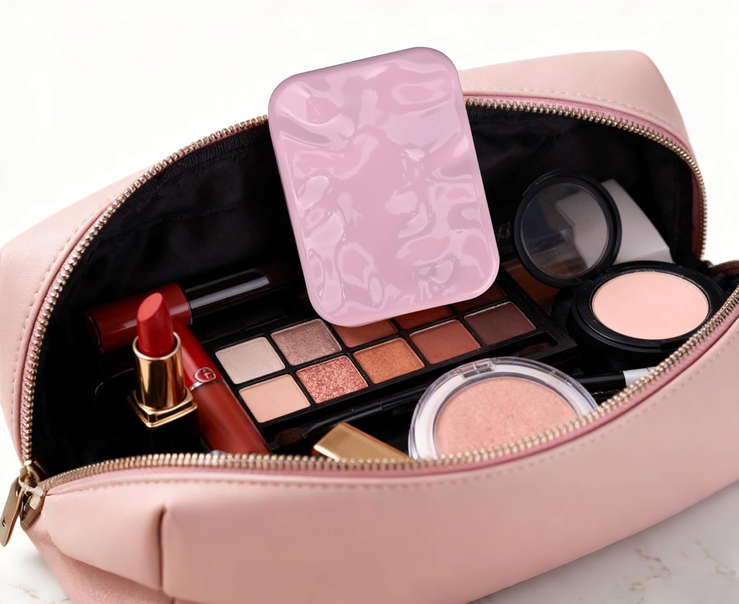 QUELIEN Lighted Compact Mirror, Rechargeable 1X/3X Magnifying Makeup Mirror Portable Natural Daylight Led Travel Makeup Mirror Small Dimmable Illuminated Mirror for Handbag - Image 7