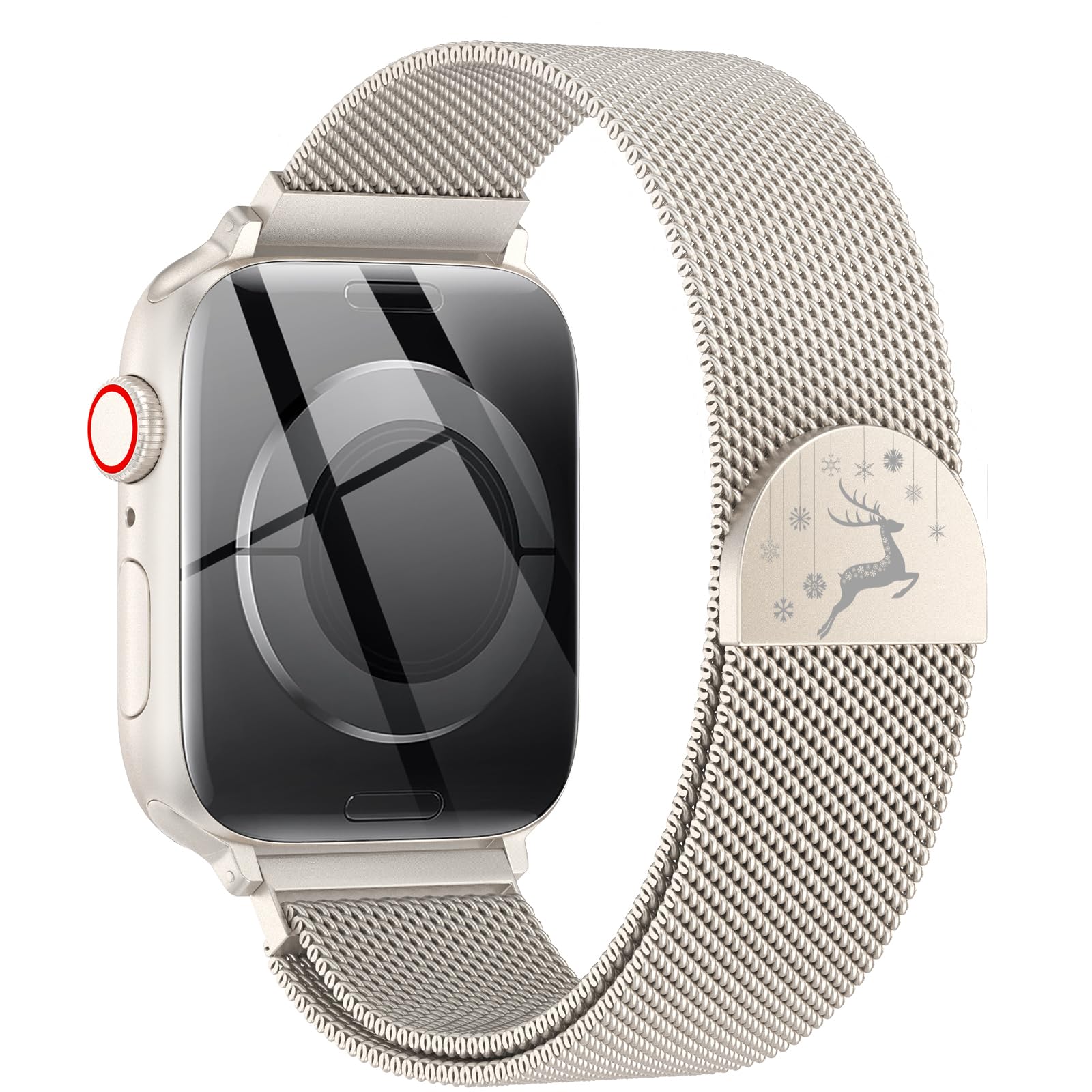 Original Stainless Steel Milanese Loop Compatible with Apple Watch Band 38mm 40mm 41mm 42mm 44mm 45mm 46mm 49mm, Magnetic Clasp Band for iWatch Series 11 10 9 8 7 6 5 4, SE 3 2 1 Ultra3 2, Women &amp; Men