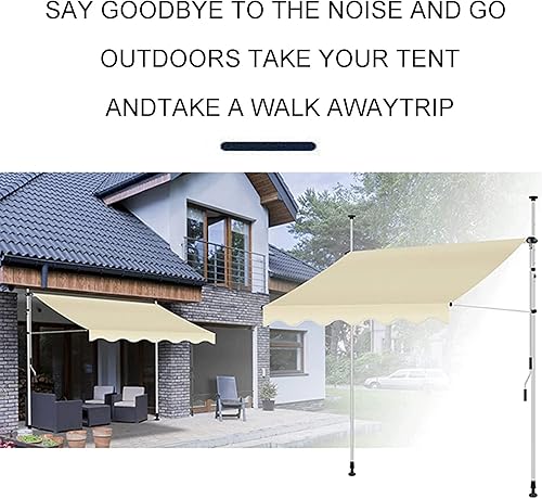 Miniatura 3 de Toldo retráctil para patio al aire libre, toldo retráctil manual, toldo para patio al aire libre, toldos de cubierta con manivela manual, altura