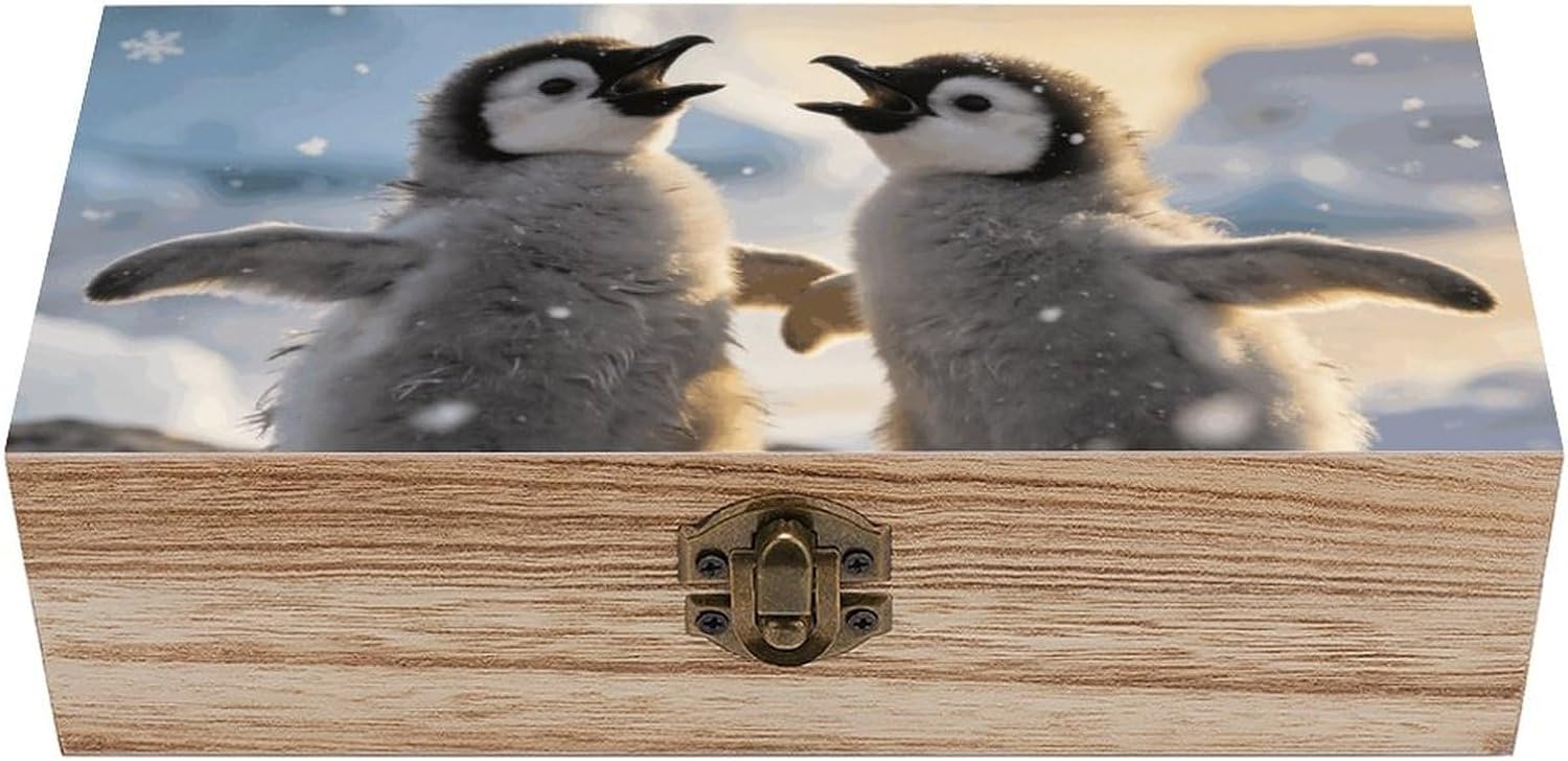 Polar Duet Wooden Decorative Storage Box Jewelry Box