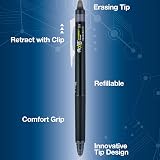 Pilot FriXion Synergy Clicker Erasable, Refillable, Retractable Gel Ink Pens, Extra Fine Point 0.5 mm, Pack of 3, Assorted Colors, FriXion Erasable Pens 0.5 - Ideal for School & Office Writing – view 4